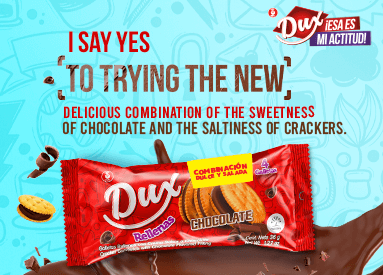 Say yes to try the new Dux filled with chocolate!