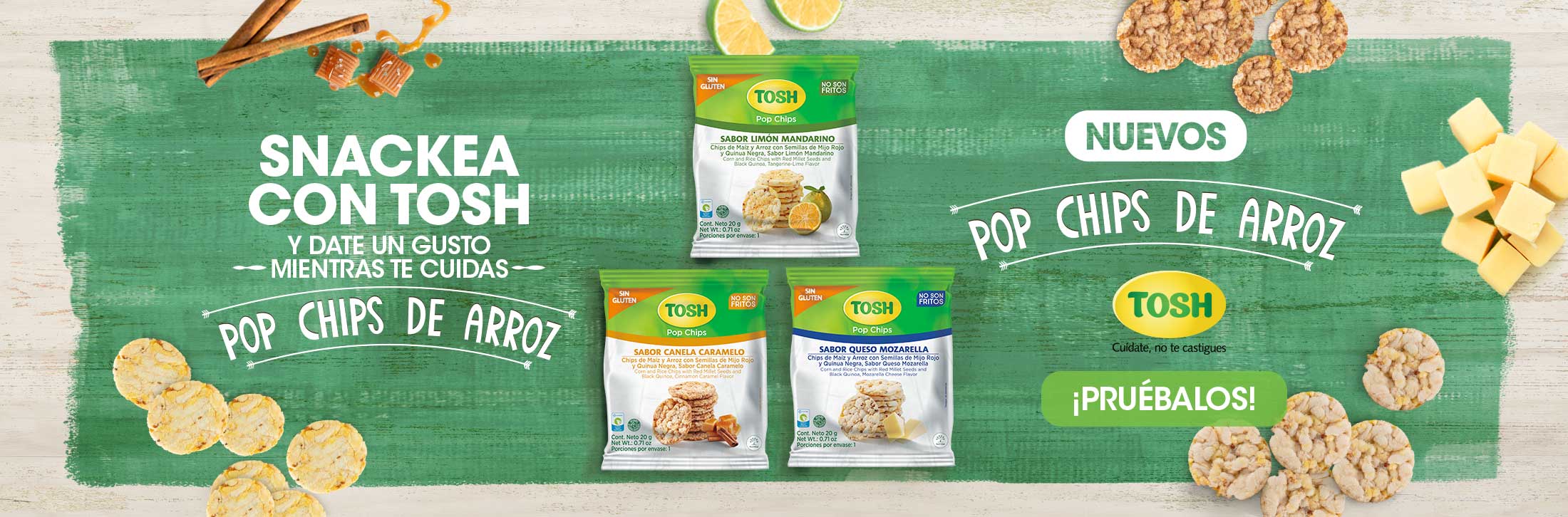 Banner Tosh Galletas de Arroz