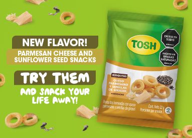 New TOSH Parmesan Cheese and Sunflower Seeds Snacks